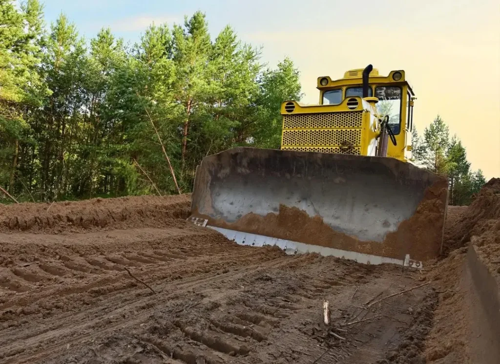 Soil grading work