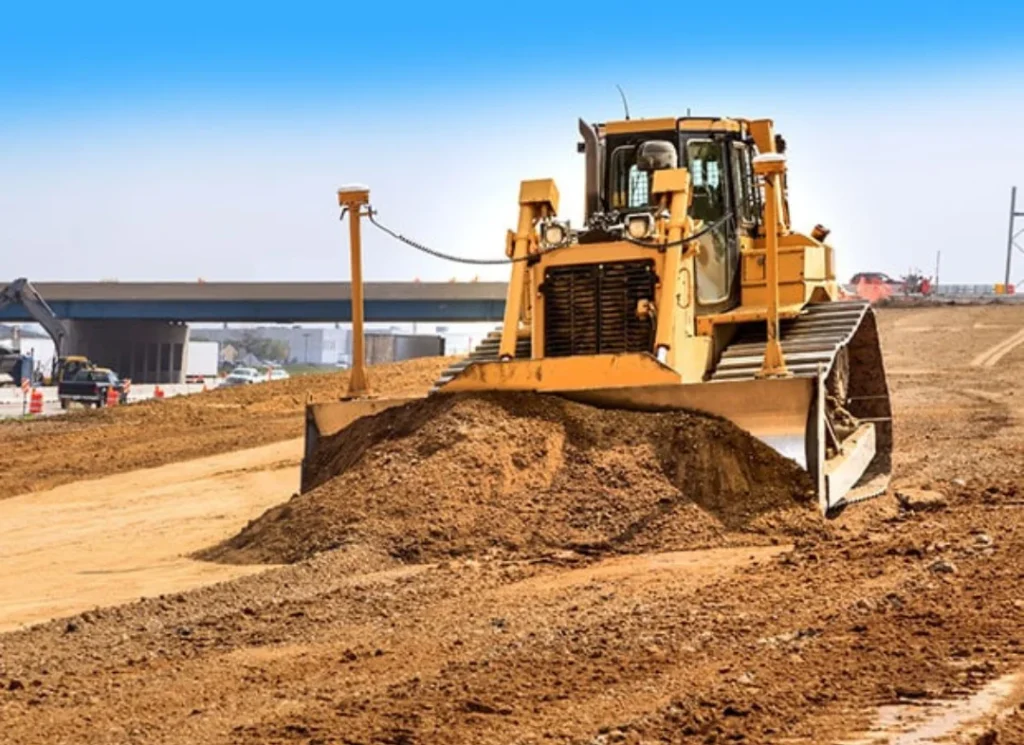 Construction site grading