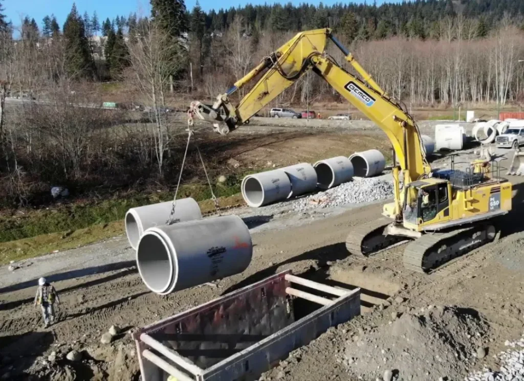 Underground pipe work