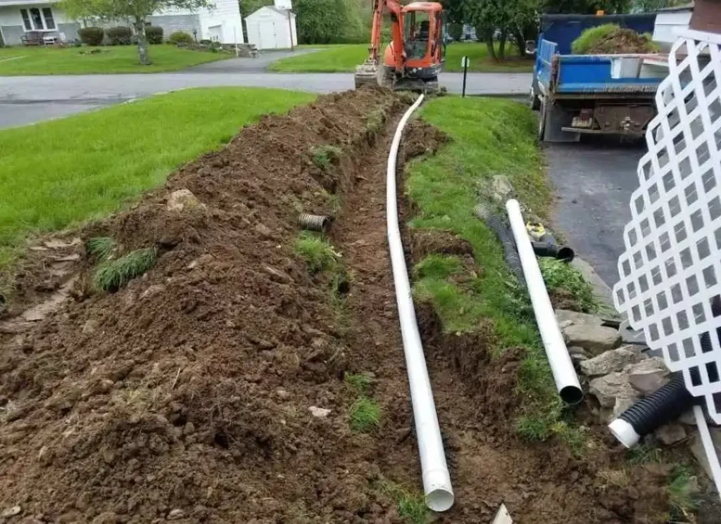 Residential drainage trench
