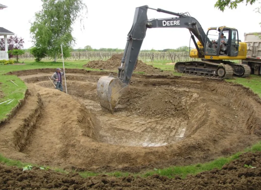 Pond excavation Work